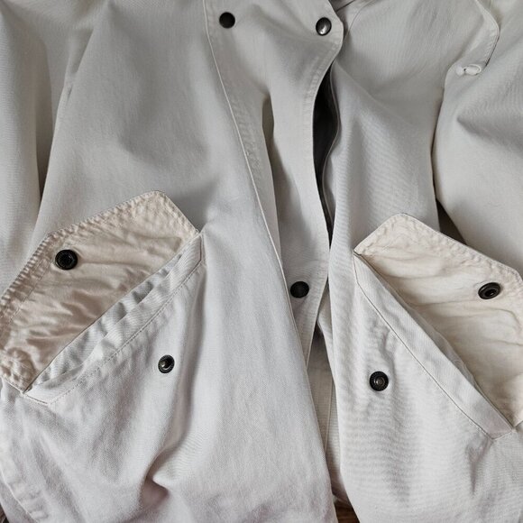 Express French Country Vintage Double Breasted Cream Utility Jacket - Picture 8 of 10